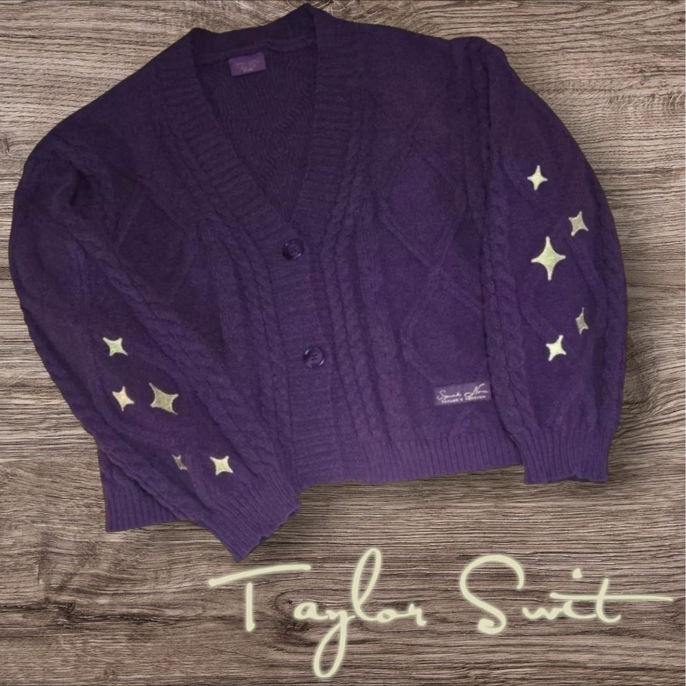 Speak Now Taylor's Version Cardigan Official Merch Deep Purple Gold 3XL/4XL